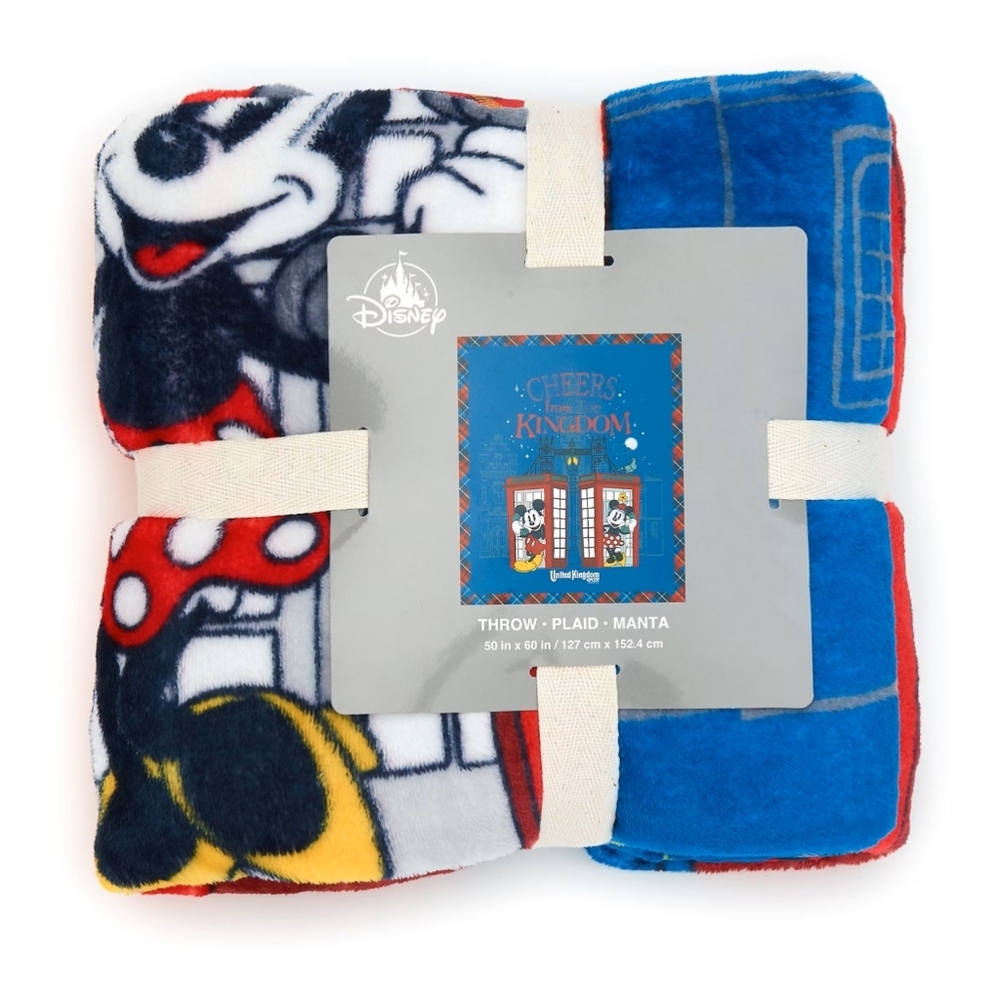 🇬🇧Disney Throw Blanket - Mickey and Minnie London City Throw❤️